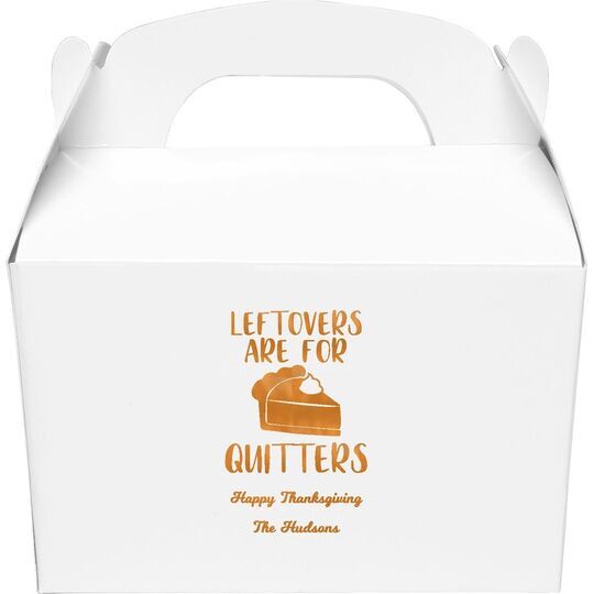 Thanksgiving Leftovers Gable Favor Boxes